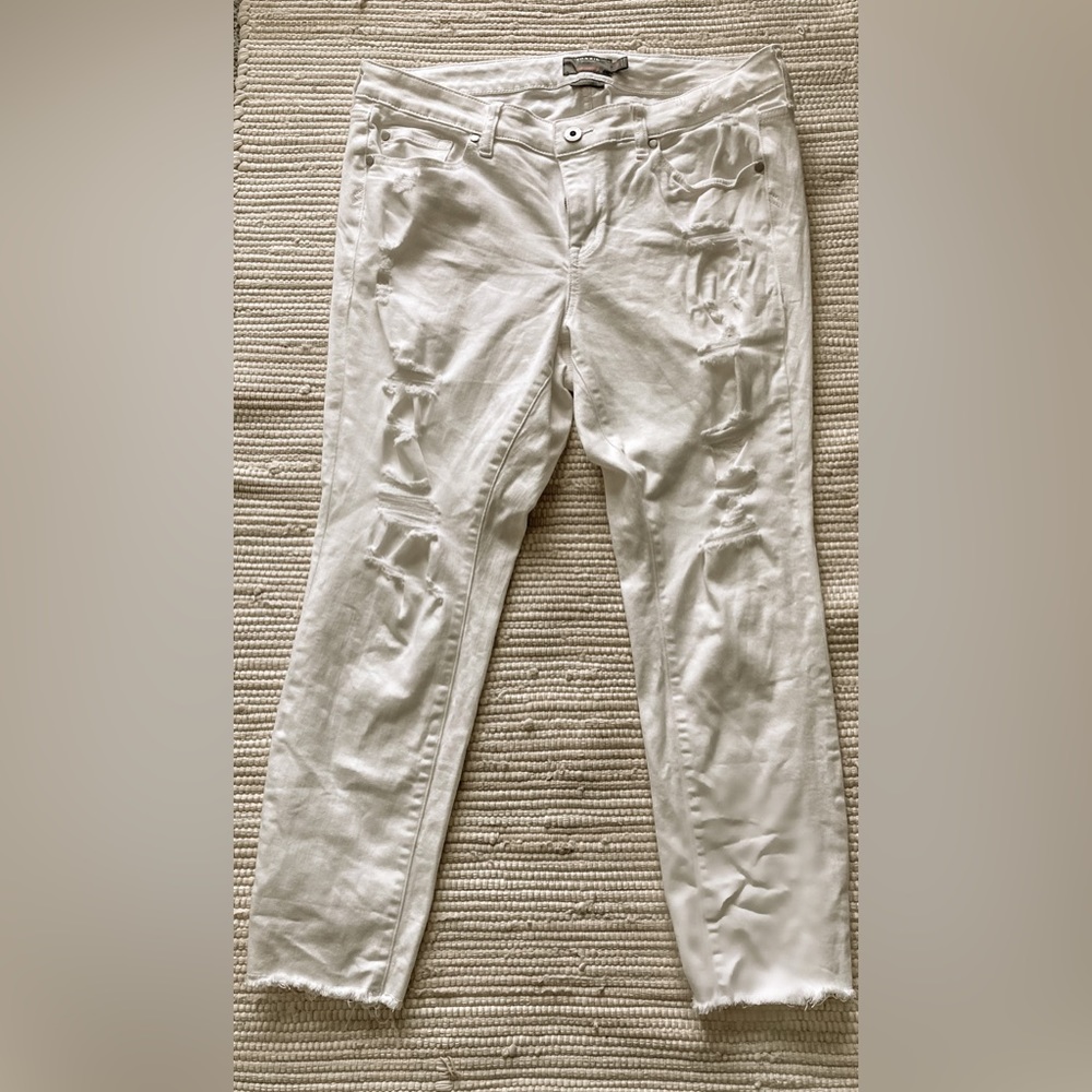 Torrid distressed white jeans
